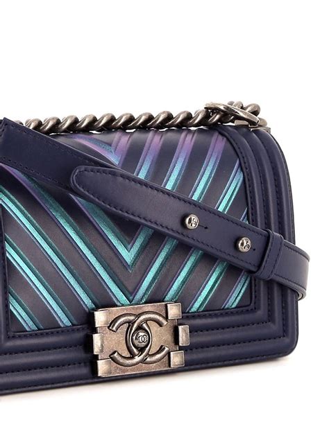 small Boy Chanel iridescent shoulder bag 